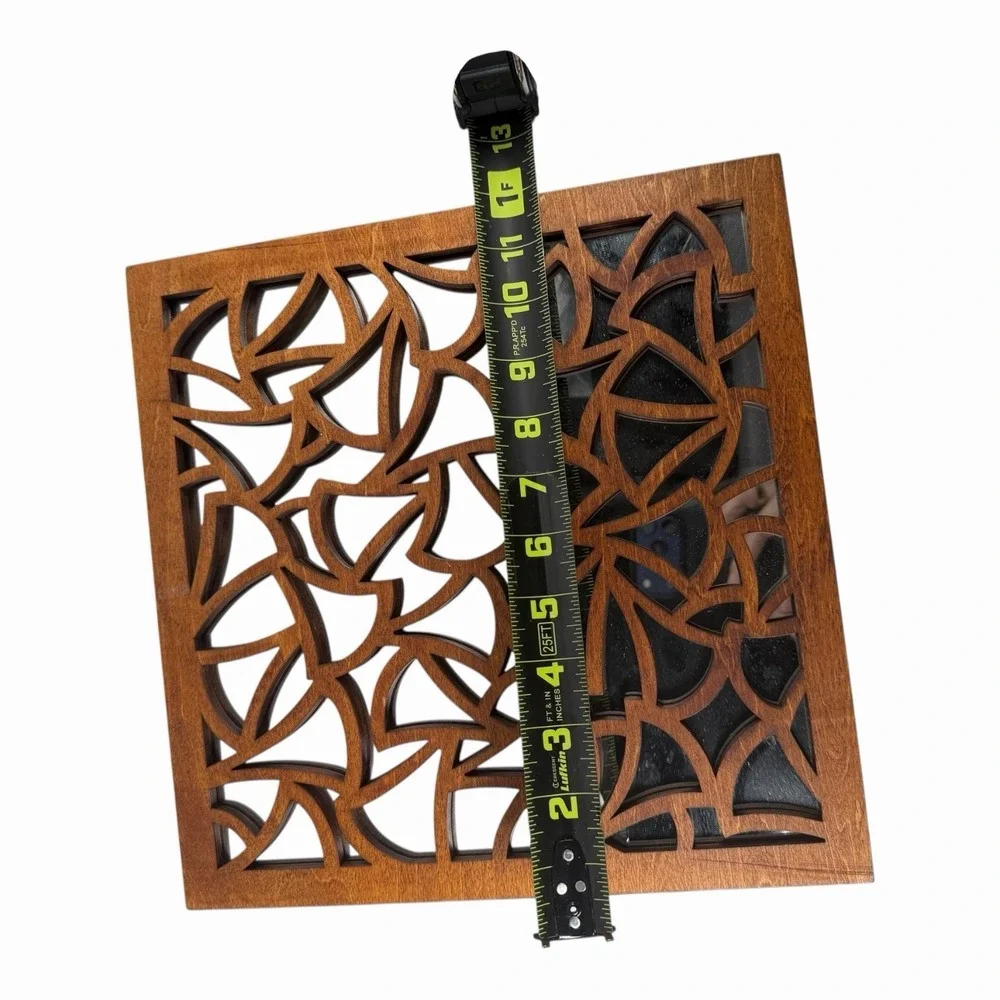 Pier 1 One Imports Mirror Square Brown Wood 14